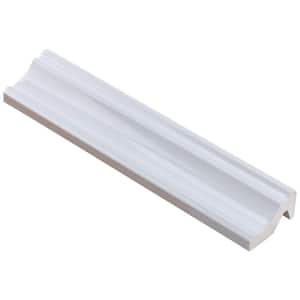 Newport White 1.97 in. x 9.84 in. Polished Ceramic Wall Chair Rail Tile