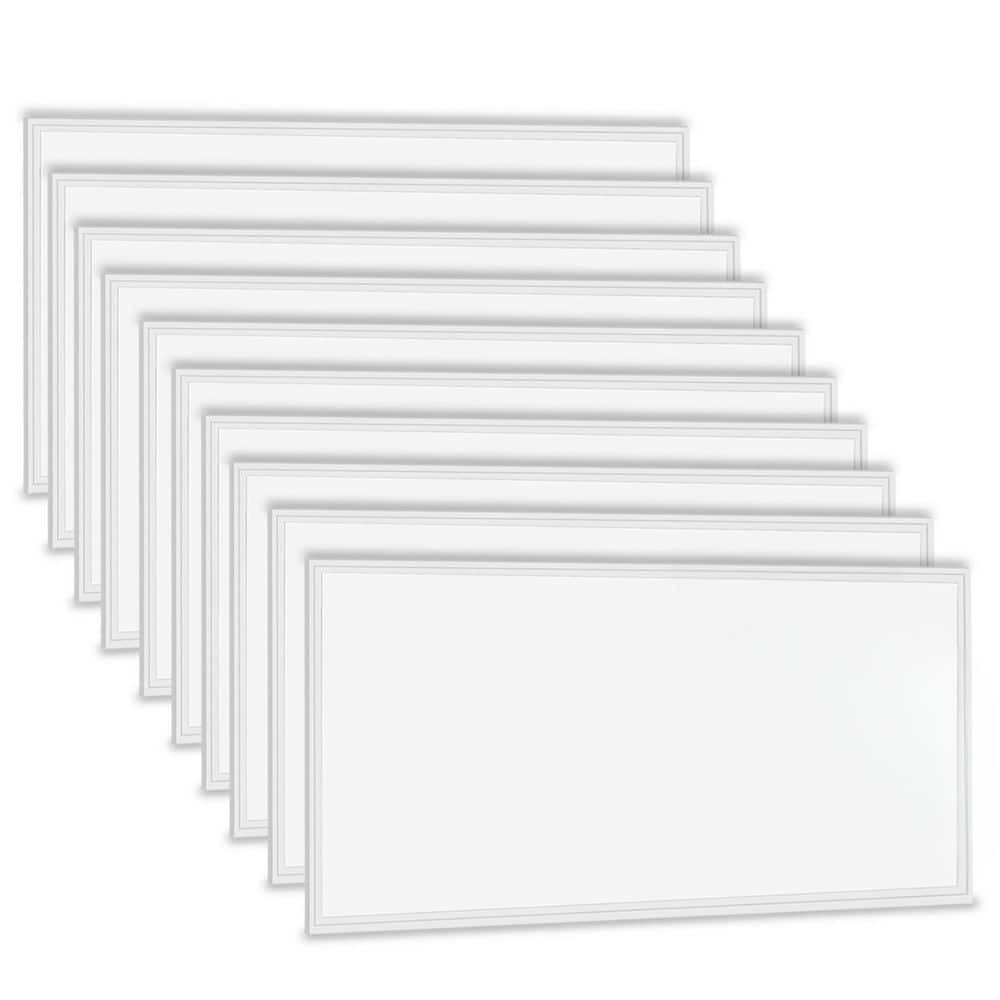 2 ft. x 4 ft. White 250-Watt Equivalent Integrated LED Troffer Panel Light 5000K Bright White LED Panel Light (10-Piece) price history on PriceWatchPro