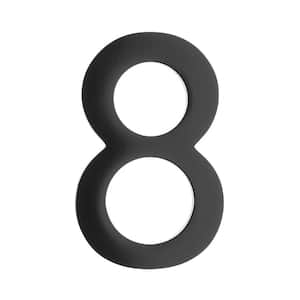 5 in. Black Floating House Number 8