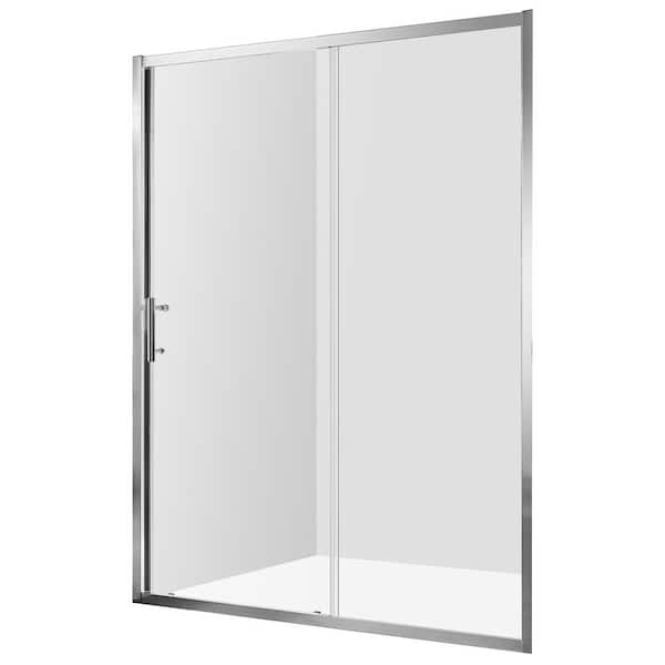 ANZZI 72 x 48 inch Framed Shower Door in Polished Chrome, Halberd