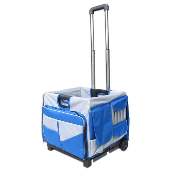 OLYMPIA Pack-N-Roll 17 in. 48-Pocket Foldable Cart