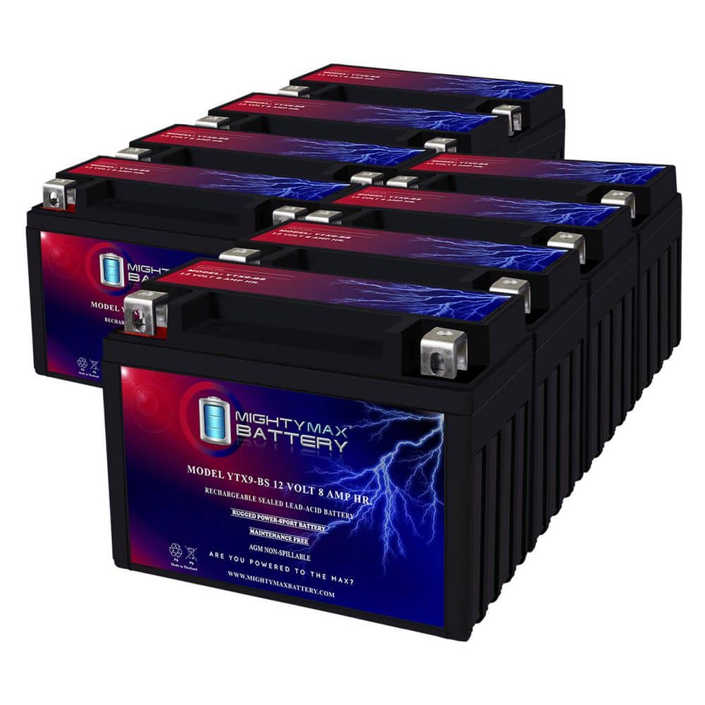 YTX9-BS 12-Volt 8AH SLA Power Sports Battery (8-Pack) price history on PriceWatchPro