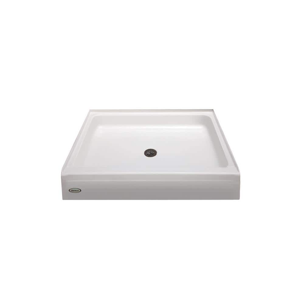 UPC 731352219221 product image for 42 in. x 42 in. Center Drain 6 in. Shower Base in White | upcitemdb.com