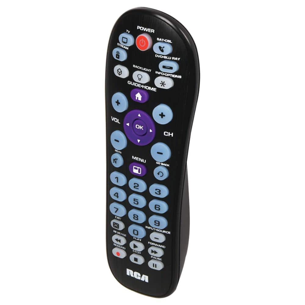 RCA Black and Purple Universal Big Button Remote Control