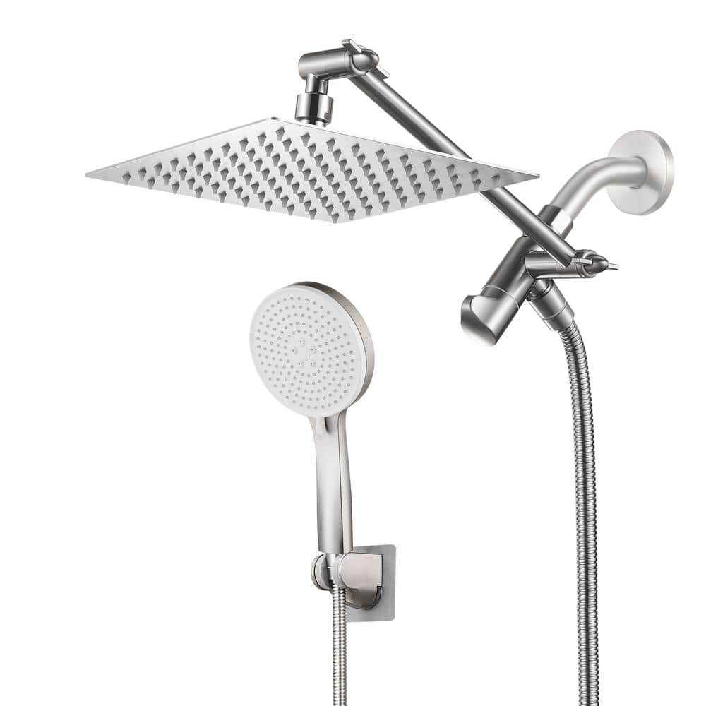Zalerock Rainfull 5-Spray Patterns 8 in. Wall Mount Dual Zalerock Rainfull 5-Spray Patterns 8 in. Wall Mount Dual