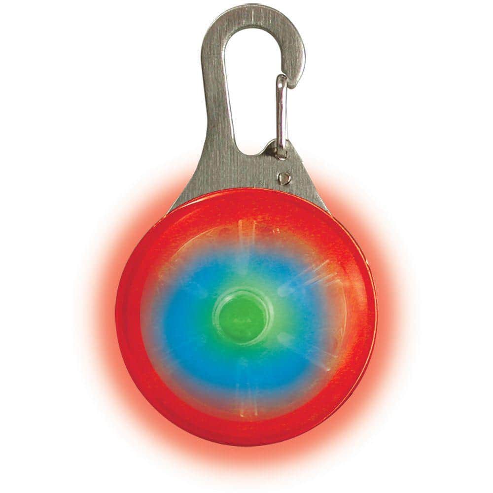 Nite Ize SpotLit 2.12 in. D Stainless Steel Red Carabiner w/LED Light Key Holder