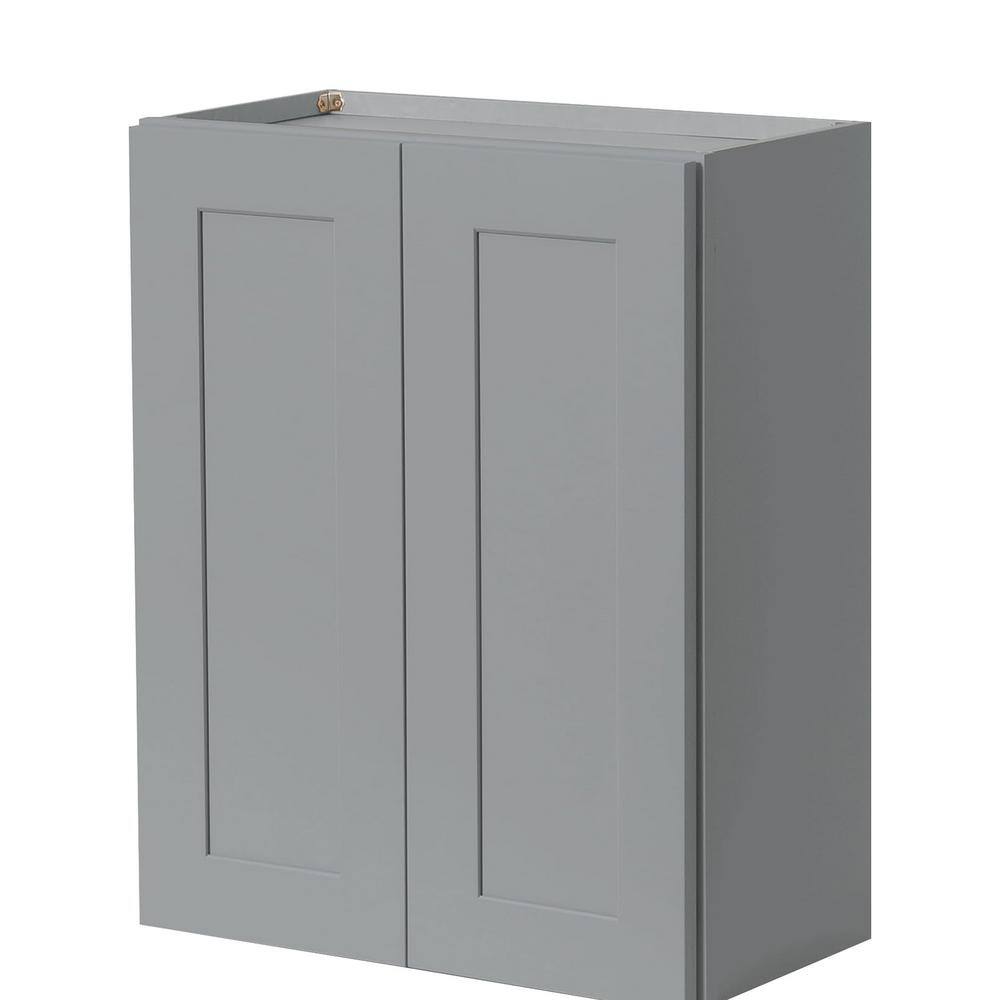 24 in. W x 12 in. D x 42 in. H Ready to Assemble Plywood Wall Kitchen Cabinet in Gray with Soft Close price history on PriceWatchPro