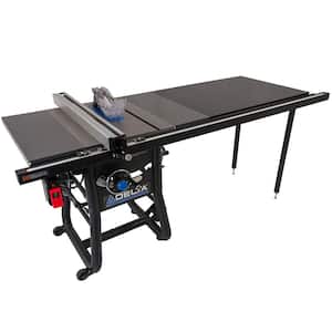 15 Amp 10 in. Table Saw with 52 in. Rip and Cast Iron Extension Tables
