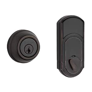 910 Signature Series Single Cylinder Traditional Venetian Bronze Deadbolt with Home Connect Technology