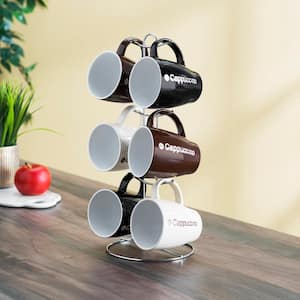 8 oz. Cappuccino Stoneware Mug Set (Set of 7)