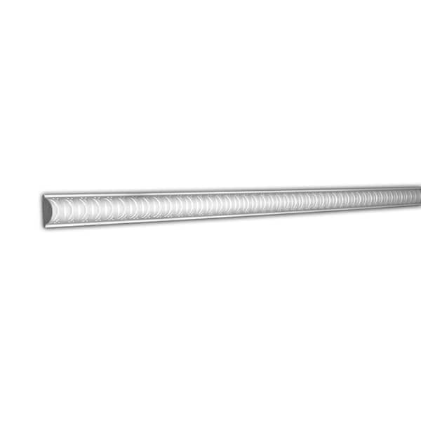 American Pro Decor 1-1/4 in. x 3/8 in. x 96 in. Egg and Dart Recycled Polystyrene Panel Moulding Pro Pack 96 LF (12-Pack)
