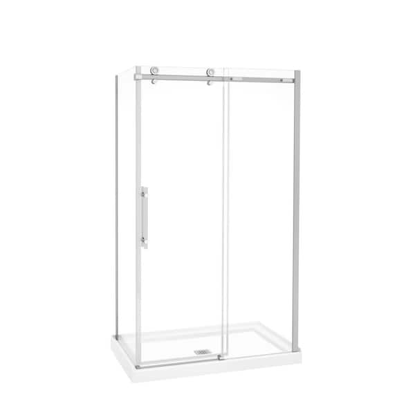 Odyssey SC 48 in. x 32 in. x 78 in. 8mm Sliding Shower Door for Corner Installation with Clear glass in Chrome