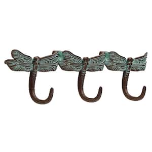 8 in. Patina Dragonfly Key Rack