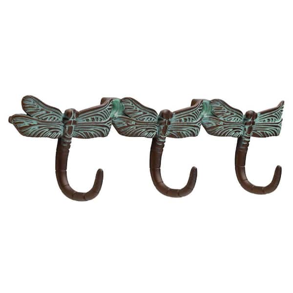 2x Dragonfly Wall Hook Key Holder Hooks For Hanging Coat Hanger Clothes