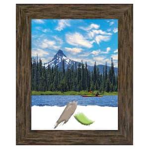 Fencepost Brown Wood Picture Frame Opening Size 22 x 28 in.