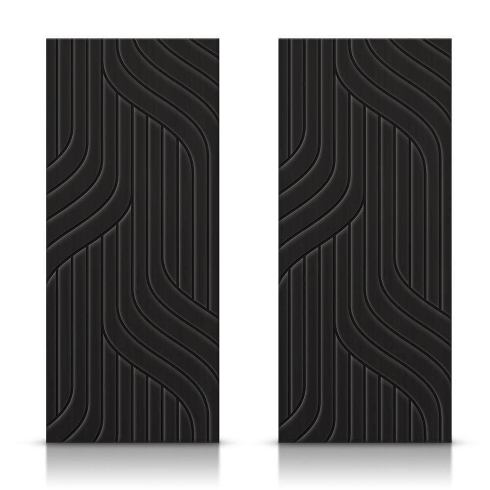 48 in. x 84 in. Hollow Core Black Painted Composite MDF Interior Double Closet Sliding Doors price history on PriceWatchPro