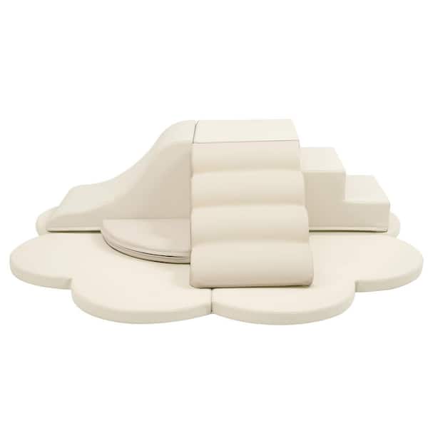 Beige Indoor, Outdoor Soft Foam Climbing Crawling Toys Blocks Activity Play Set
