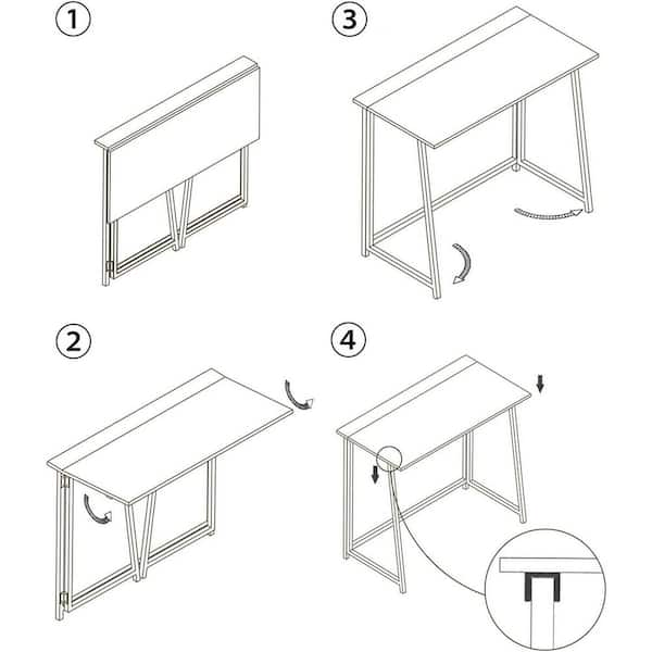 4Nm 31.5 inch Modern Simple Computer Office Study Writing Table Desk, White