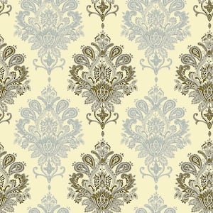 Vintage Honeysuckle with Yellow Background Peel and Stick Wallpaper Roll (Covers 28.74 sq. ft.)