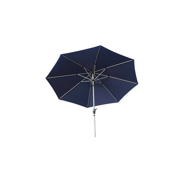 9 blue patio umbrella white pole 9 ft. Aluminium Market Patio Umbrella,Outdoor Table Umbrella in Navy Blue  BOU-5945
