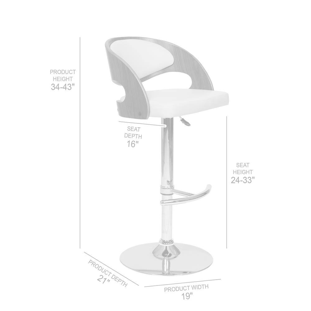 Malibu Contemporary Cream Faux Leather & Walnut Swivel Barstool