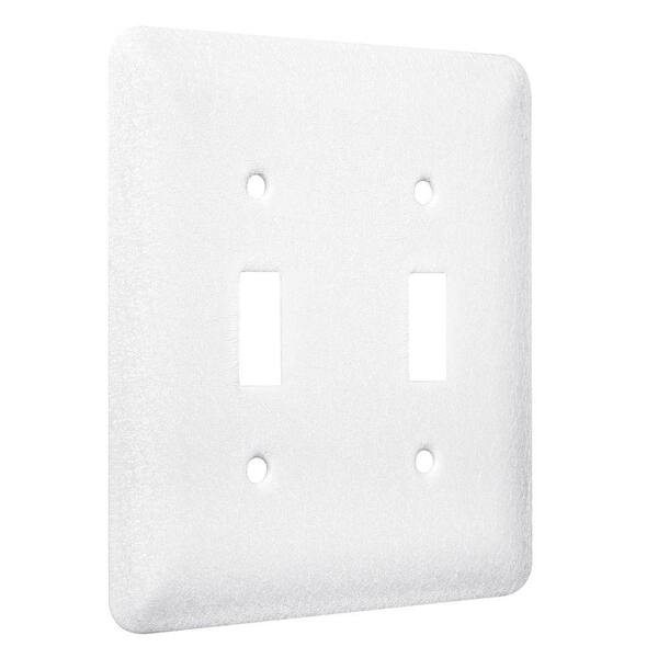 TAYMAC White 2-Gang Toggle Wall Plate (20-Pack)