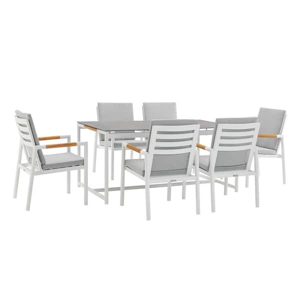 Teak Outdoor Dining Set With Light Grey, Fabric For Outdoor Furniture South Africa
