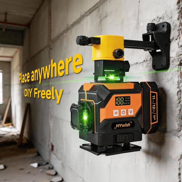1-Piece Home Tool Kit with Magnetic Laser Level Bracket