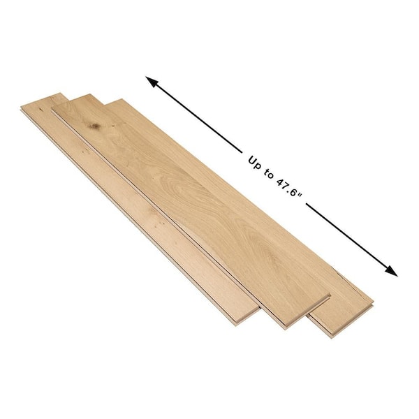 Malibu Wide Plank Benecia French Oak 3/8 in.T x 6.5 in.W Click Lock Wire Brushed Engineered Hardwood Flooring (23.6 sq. ft./case)