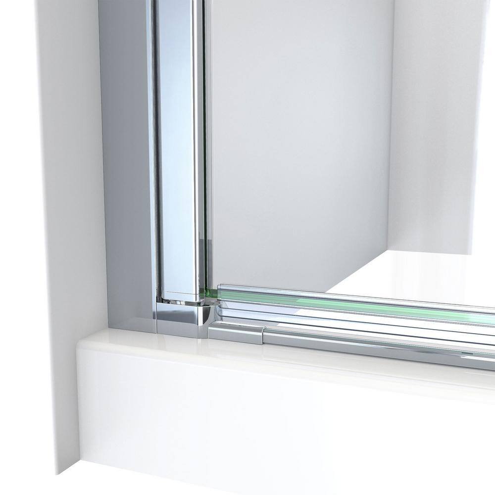 Aqua-Q Fold 32" Chrome Frameless Bifold Shower Kit