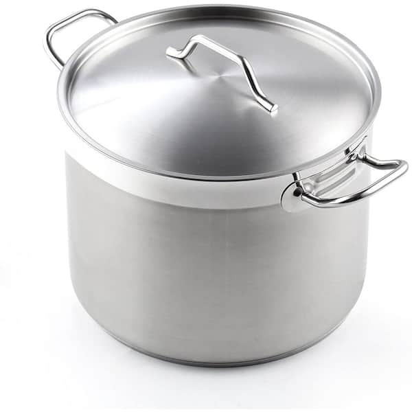Cook N Home 20 qt. Stainless Steel Stock Pot with Glass Lid NC