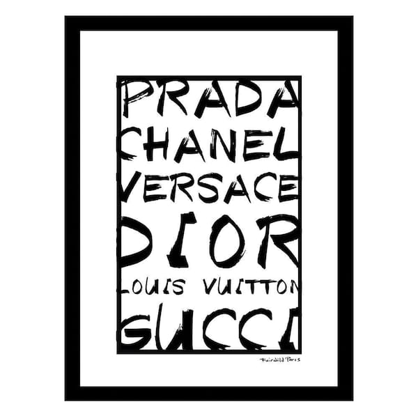 VENICE BEACH Collections Fashion Designer Brands by Fairchild Paris Framed Graphic Print Abstract Poster Art Print 18 in. x 14 in.