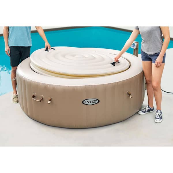 PureSpa Energy Efficient Hot Tub Cover and Cushioned Foam Headrest (2-Pack)