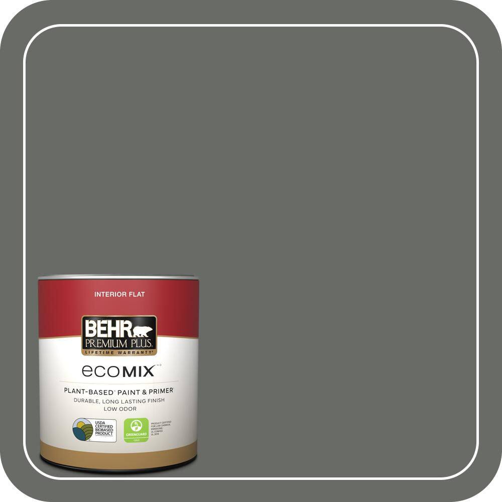 1 qt. #BNC-26 Lunar Basalt Flat EcoMix Plant-Based Interior Paint & Primer price history on PriceWatchPro