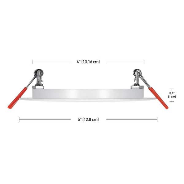 Commercial Electric Ultra Slim 6 in. Adjustable CCT Canless New  Construction & Remodel IC Rated Dimmable LED Recessed Light Kit (4-Pack)  91478 - The Home Depot
