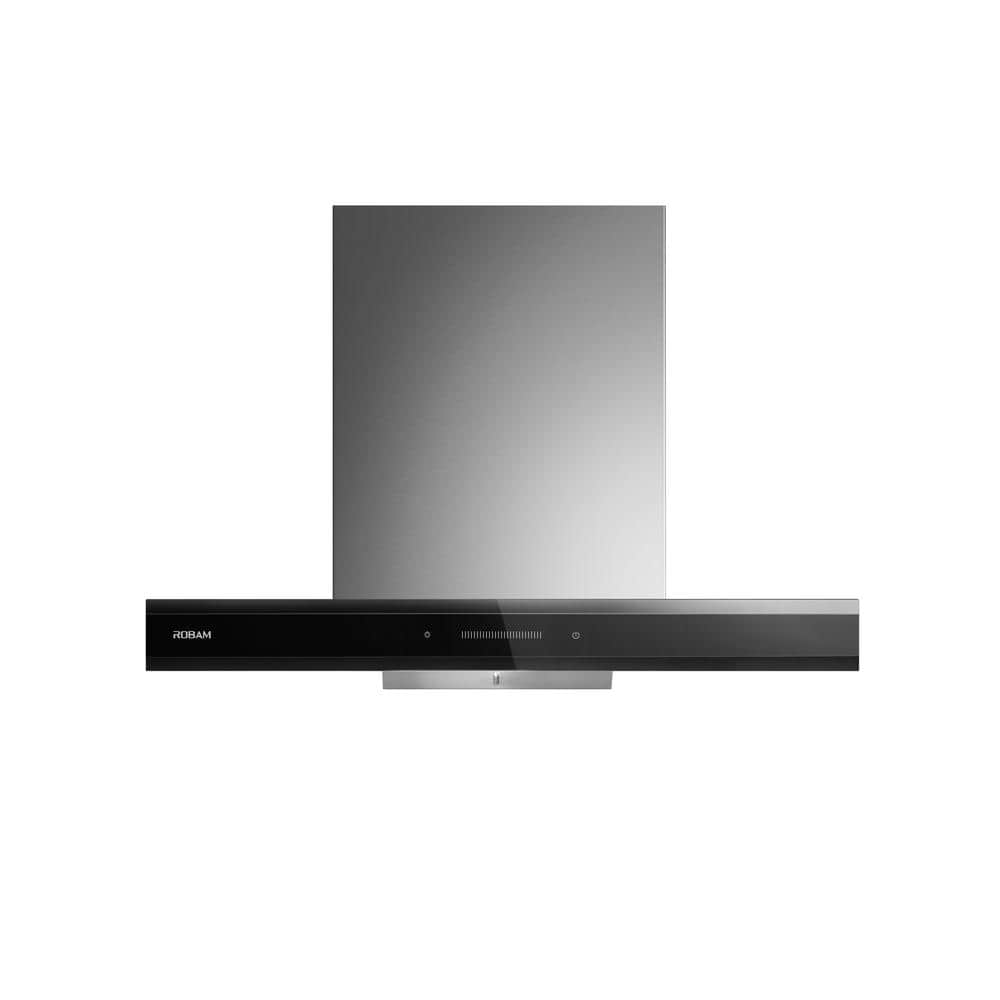 ROBAM 30 in. Convertible Wall Mount Range Hood with 800 Pa and 42 dB Operation in Stainless Steel, Silver