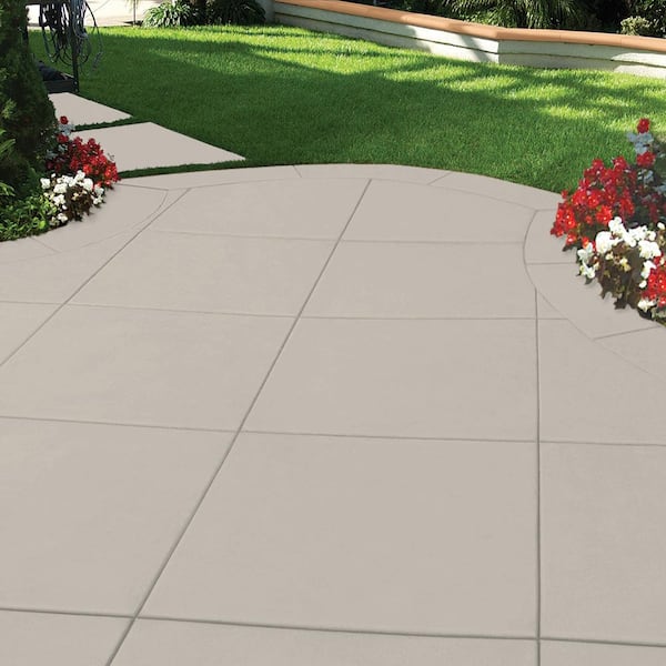 white concrete patio paint