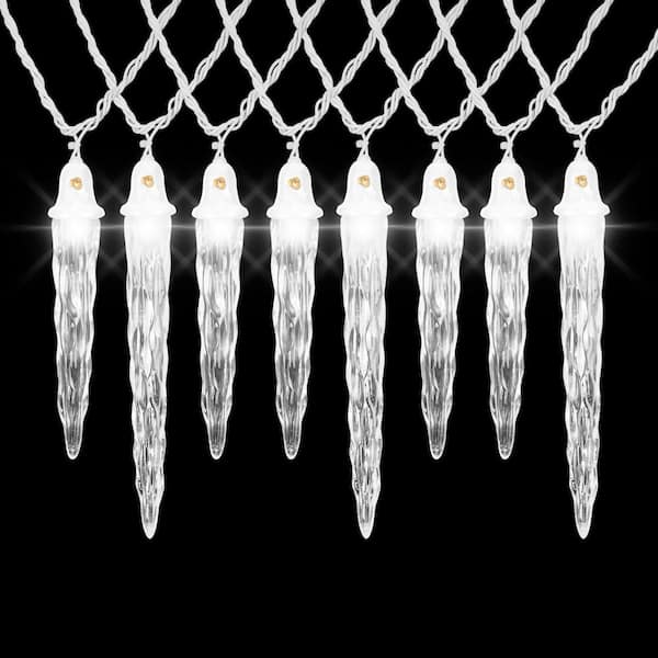 LightShow 12.5 ft. 12-Light Christmas Synchro Icicle String Light Set