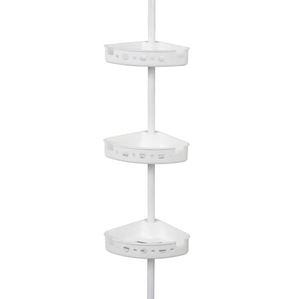 Lillie-Belle Tension Pole Stainless Steel Shower Caddy Rebrilliant Finish: White