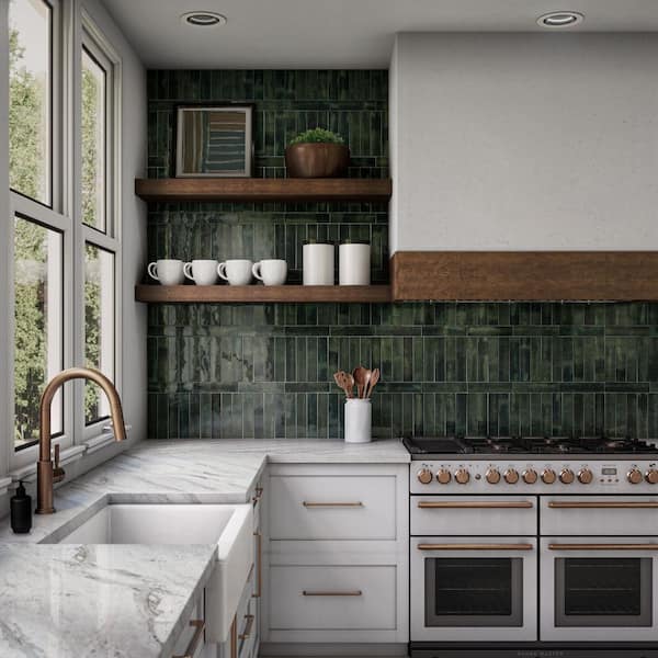 LuxeCraft Emerald 2 in. x 9 in. Glazed Porcelain Wall Tile (543.40 sq. ft./Pallet)