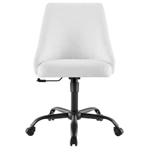 Designate Black White Swivel Upholstered Office Chair