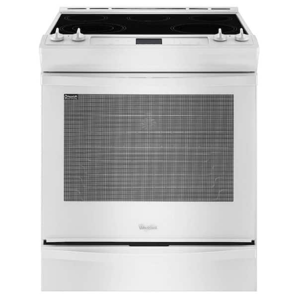Whirlpool 6.2 cu. ft. Slide-In Electric Range with Self-Cleaning Convection Oven in White