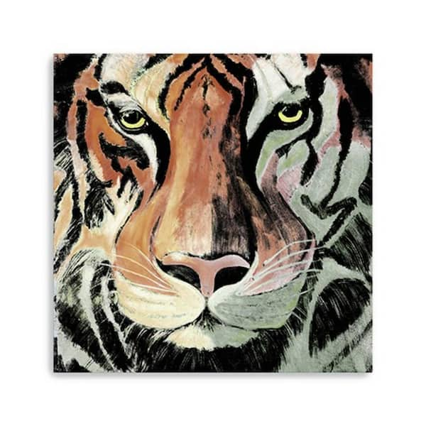 HomeRoots Brown Staring Tiger Portrait by Jan Cole 1-piece Giclee ...