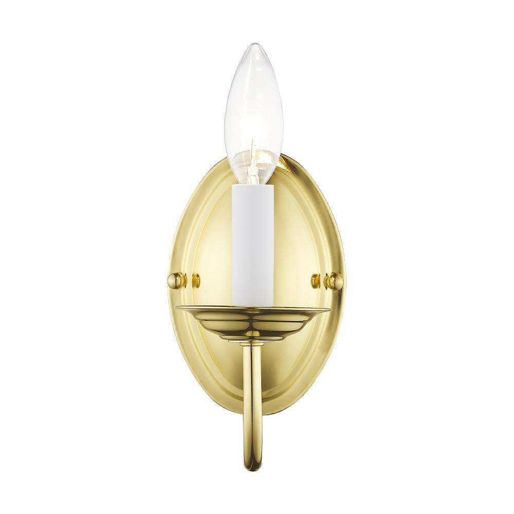 Elegant Brass & Bronze Dimmable Wall Sconce, 7" Height