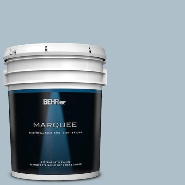 BEHR MARQUEE 5 gal. #570E-3 Liberty Gray Satin Enamel Exterior Paint & Primer