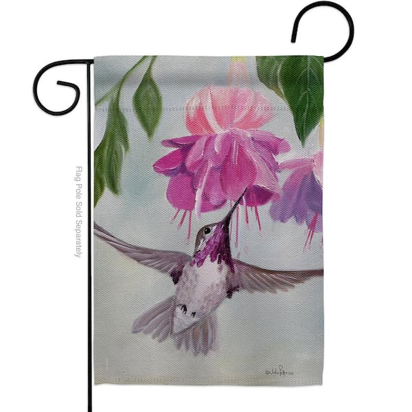 Breeze Decor 13 in. x 18.5 in. Flight of Hummingbird Birds Garden Flag 2-Sided Friends Decorative Vertical Flags