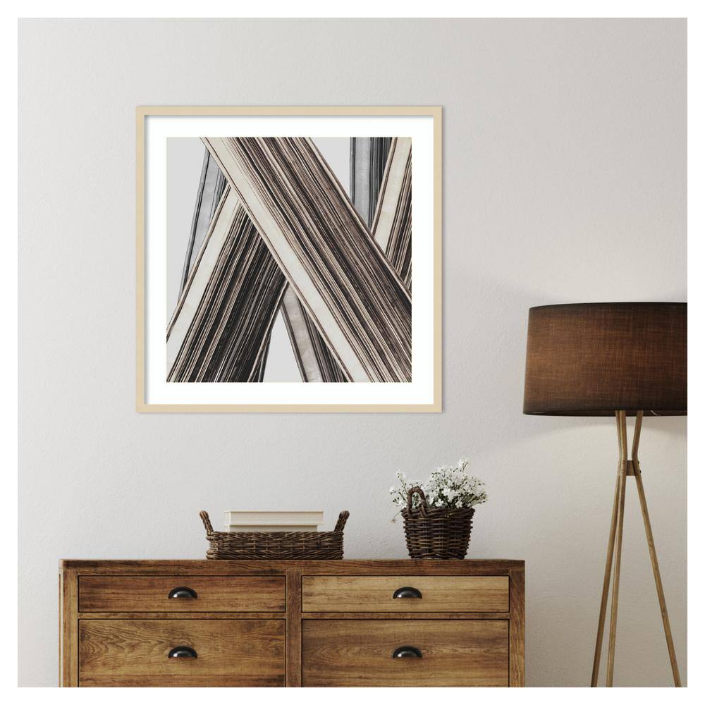 Bold Impressions II Abstract Natural Wood Framed Print