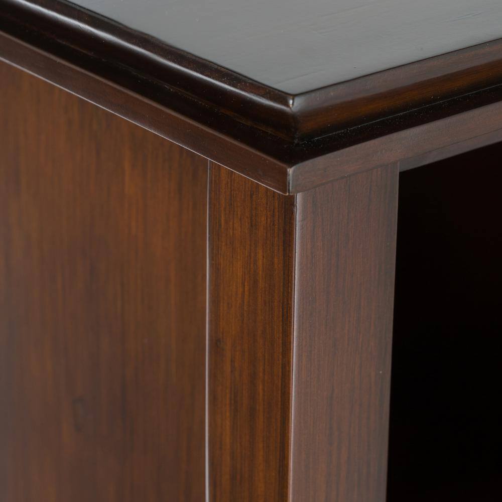 Russet Brown Solid Wood 12 Cube Storage Bookcase