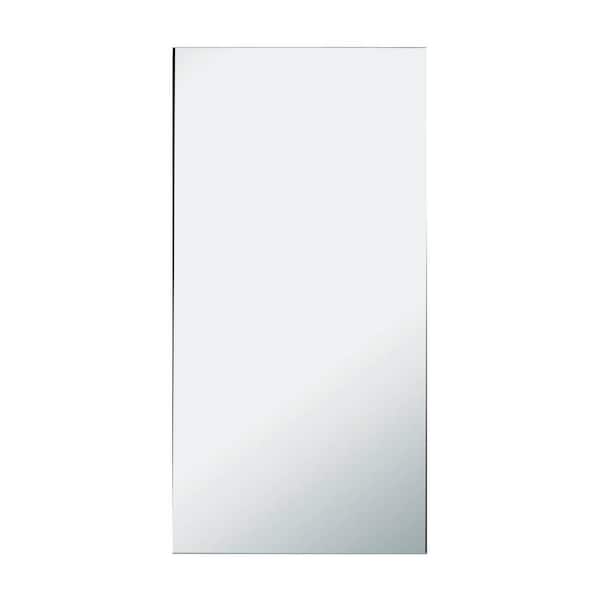 18 in. W x 36 in. H Black Rectangle Aluminum Framed Recessed Surface Mount, Medicine Cabinet with Mirror