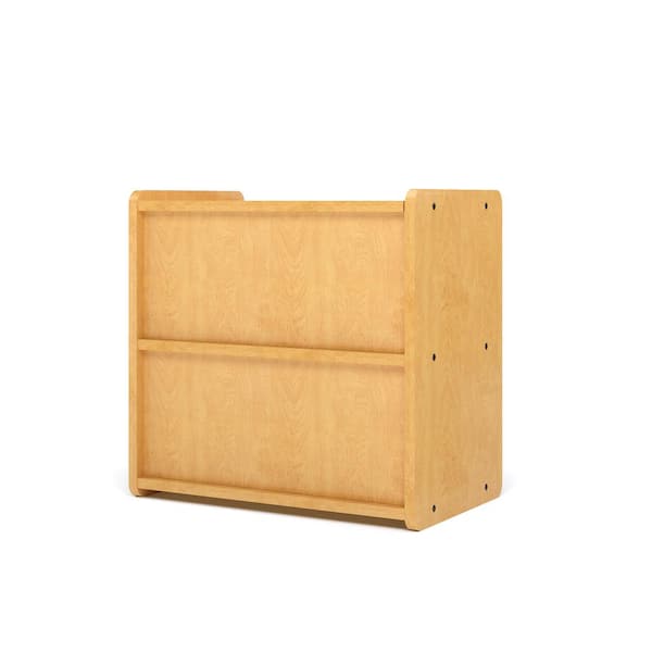 TOT MATE - 24" W x 15" D x 23.5" H 2-Level Laminate Toddler Storage Shelf (Maple), Kids Toy Storage Organizer, Ready-To-Assemble